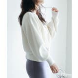 パールビジューボタンレスニットカーディガン | SAISON DE PAPILLON  | 詳細画像6 