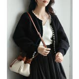 パールビジューボタンレスニットカーディガン | SAISON DE PAPILLON  | 詳細画像14 