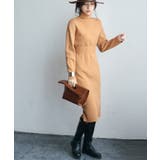 ウエストシェイプタートルネックニットワンピース | SAISON DE PAPILLON  | 詳細画像6