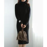 ウエストシェイプタートルネックニットワンピース | SAISON DE PAPILLON  | 詳細画像8