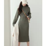 ウエストシェイプタートルネックニットワンピース | SAISON DE PAPILLON  | 詳細画像30