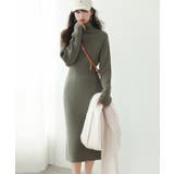 ウエストシェイプタートルネックニットワンピース | SAISON DE PAPILLON  | 詳細画像31