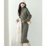 ウエストシェイプタートルネックニットワンピース | SAISON DE PAPILLON  | 詳細画像32