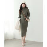 ウエストシェイプタートルネックニットワンピース | SAISON DE PAPILLON  | 詳細画像33