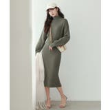 ウエストシェイプタートルネックニットワンピース | SAISON DE PAPILLON  | 詳細画像34