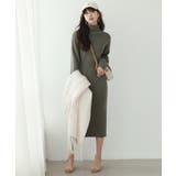 ウエストシェイプタートルネックニットワンピース | SAISON DE PAPILLON  | 詳細画像35