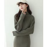 ウエストシェイプタートルネックニットワンピース | SAISON DE PAPILLON  | 詳細画像36