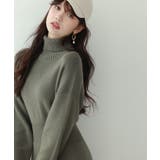 ウエストシェイプタートルネックニットワンピース | SAISON DE PAPILLON  | 詳細画像37