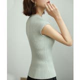 フレンチスリーブリブ切替サマーニットトップス | SAISON DE PAPILLON  | 詳細画像16 