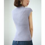 フレンチスリーブリブ切替サマーニットトップス | SAISON DE PAPILLON  | 詳細画像20 