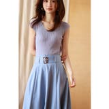 フレンチスリーブリブ切替サマーニットトップス | SAISON DE PAPILLON  | 詳細画像34 