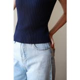 フレンチスリーブリブ切替サマーニットトップス | SAISON DE PAPILLON  | 詳細画像44 