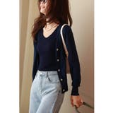 フレンチスリーブリブ切替サマーニットトップス | SAISON DE PAPILLON  | 詳細画像46 