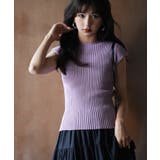 フレンチスリーブリブ切替サマーニットトップス | SAISON DE PAPILLON  | 詳細画像56 