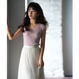 フレンチスリーブリブ切替サマーニットトップス | SAISON DE PAPILLON  | 詳細画像67 