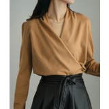 キャメル | 授乳もオフィスも両立カシュクールネックニットトップス | SAISON DE PAPILLON 