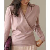 ピンク | 授乳もオフィスも両立カシュクールネックニットトップス | SAISON DE PAPILLON 