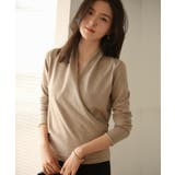 授乳もオフィスも両立カシュクールネックニットトップス | SAISON DE PAPILLON  | 詳細画像4 