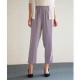 ラベンダー | ロングシーズン対応ウエストゴムイージークロップドパンツ | SAISON DE PAPILLON