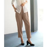 ベージュ | ロングシーズン対応ウエストゴムイージークロップドパンツ | SAISON DE PAPILLON
