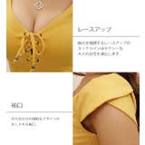 ボディコンミニワンピース キャバドレス レースアップ 前後深Vネック 半袖 | 3uers | 詳細画像2