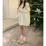 リボンモチーフ ビッグシルエット ニット トップス レディース | 3uers | 詳細画像10