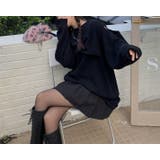 リボンモチーフ ビッグシルエット ニット トップス レディース | 3uers | 詳細画像25