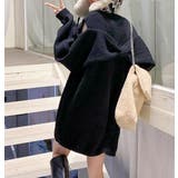 リボンモチーフ ビッグシルエット ニット トップス レディース | 3uers | 詳細画像26