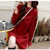 リボンモチーフ ビッグシルエット ニット トップス レディース | 3uers | 詳細画像35