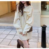 リボンモチーフ ビッグシルエット ニット トップス レディース | 3uers | 詳細画像4