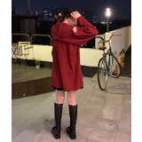 リボンモチーフ ビッグシルエット ニット トップス レディース | 3uers | 詳細画像42