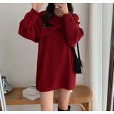 リボンモチーフ ビッグシルエット ニット トップス レディース | 3uers | 詳細画像53