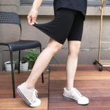 ハイウエスト ロングショーツ お腹スッポリ やわらかストレッチ レディース | 3uers | 詳細画像10