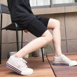 ハイウエスト ロングショーツ お腹スッポリ やわらかストレッチ レディース | 3uers | 詳細画像6
