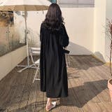襟付きワンピース ワイドシルエット パフスリーブ 8分袖 | 3uers | 詳細画像16