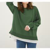 1枚2役 重ね着風 トレーナー | 3uers | 詳細画像26