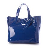 ブルー | カシュカシュ cachecache / ソフトエナメルスクエア手提げトートS | UNBILLION