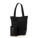 ブラックブラック | カシュカシュ / スマホショルダー付きワンハンドルパーテーショントートバッグ | UNBILLION