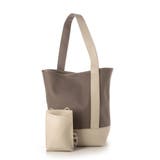 グレーアイボリー | カシュカシュ / スマホショルダー付きワンハンドルパーテーショントートバッグ | UNBILLION