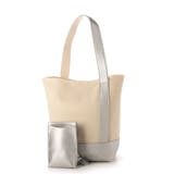 シルバー | カシュカシュ / スマホショルダー付きワンハンドルパーテーショントートバッグ | UNBILLION