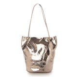 ダークシルバー | カシュカシュ / クラッシュメタリック肩入れバケツトートバッグ | UNBILLION