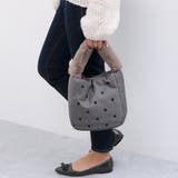 カシュカシュ cachecache / エコファーワンハンドルドット刺繍トート | UNBILLION | 詳細画像6 