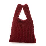 レッド | カシュカシュ cachecache / 柄編みニットショッパーバッグ | UNBILLION