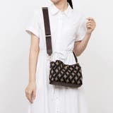 ブラウンミックス | カシュカシュ / 柄アソートジャガード三つ口ショルダーバッグ | UNBILLION