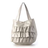 シルバー | カシュカシュ cachecache / フリルトートバッグ | UNBILLION