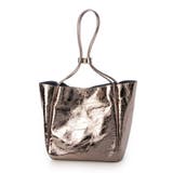 ダークシルバー | カシュカシュ / クラッシュメタリックワンハンドルミニトート | UNBILLION