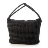 ブラック | カシュカシュ / 2wayハンドルメタリックコード編みトートバッグ | UNBILLION