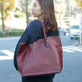 オティアス / バッグインバッグ付きシュリンクレザータイプ合皮トートバッグ | UNBILLION | 詳細画像48 