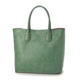 グリーン | オティアス / バッグインバッグ付きシュリンクレザータイプ合皮トートバッグ | UNBILLION