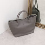 グレー | perche ペルケ / 牛革ドット刺繍トートバッグ | UNBILLION